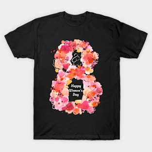 Floral Happy International Women's Day 8 March 2024 Women T-Shirt T-Shirt